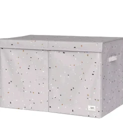 Bokse Og Kasser*3 Sprouts Opbevaringskasse m. Låg - 63x38x39 cm - Terrazzo/Lyseg