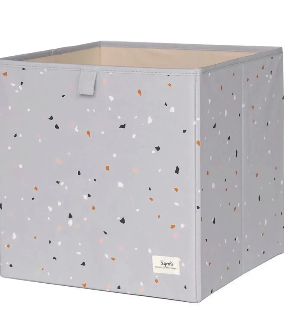 Bokse Og Kasser*3 Sprouts Opbevaringskasse - 33x33x33 cm - Terrazzo/Lysegrå
