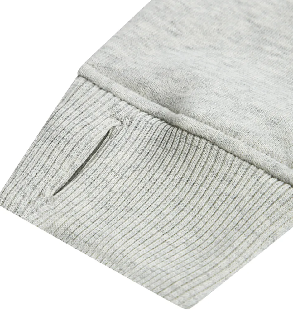 Børn Abercrombie & Fitch Hættetrøje - Lysegråmeleret m. Print