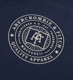 Hættetrøjer*Abercrombie & Fitch Hættetrøje - Navy Blazer m. Print
