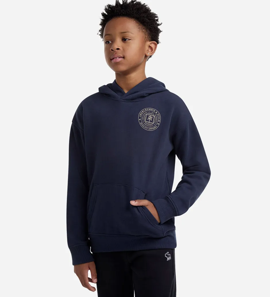 Hættetrøjer*Abercrombie & Fitch Hættetrøje - Navy Blazer m. Print