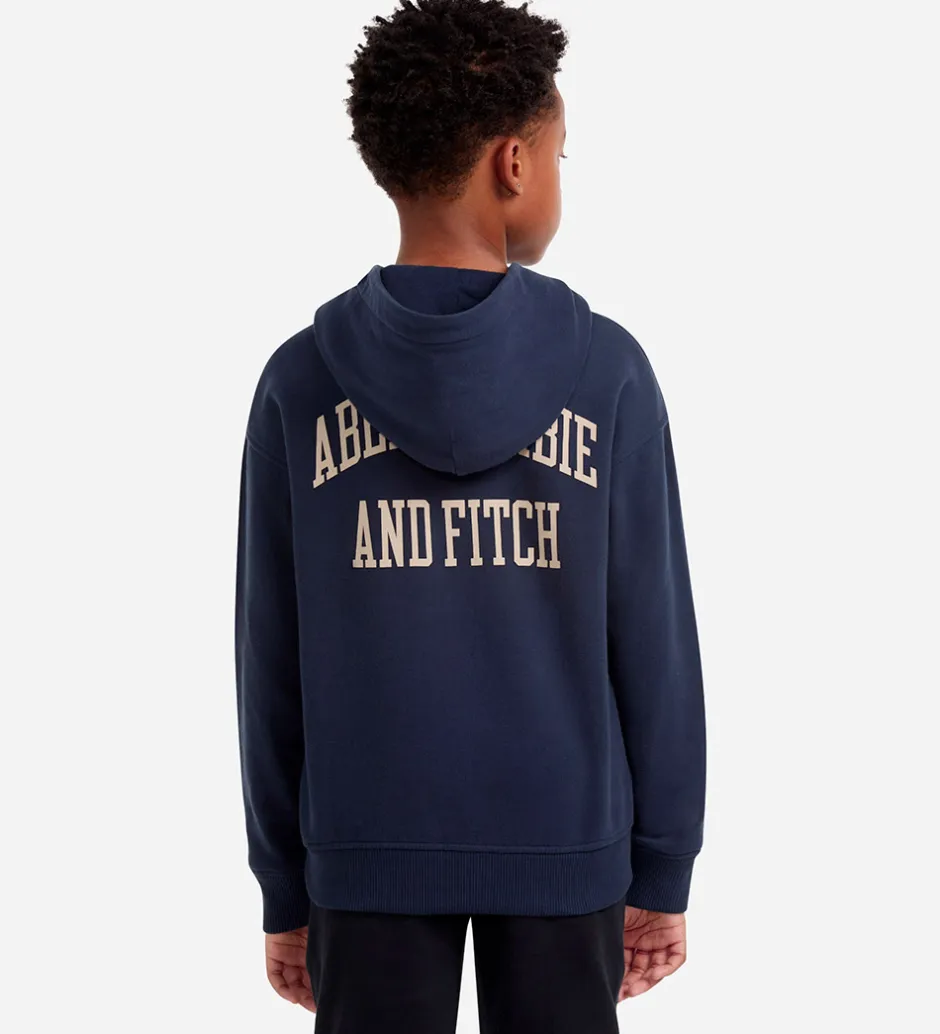 Hættetrøjer*Abercrombie & Fitch Hættetrøje - Navy Blazer m. Print