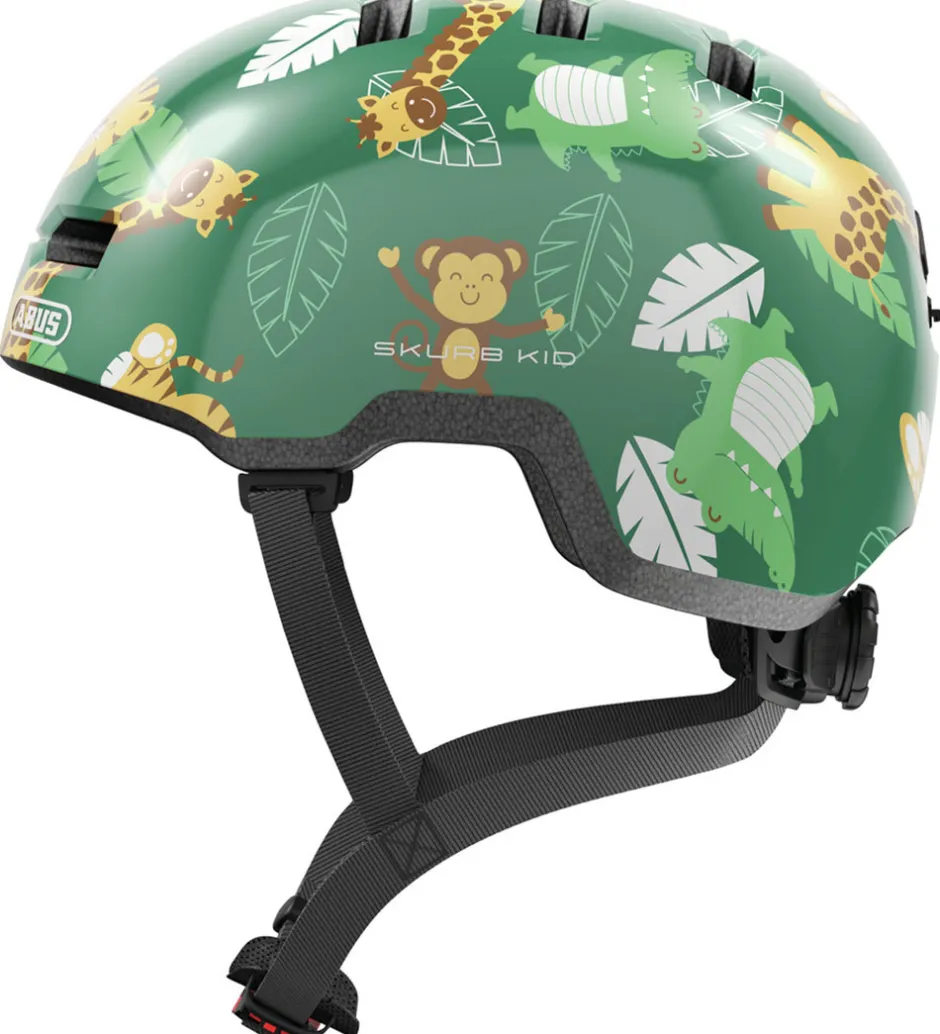 Børnesikkerhed|Cykelhjelme*Abus Cykelhjelm - Skurb Kid - Green Jungle