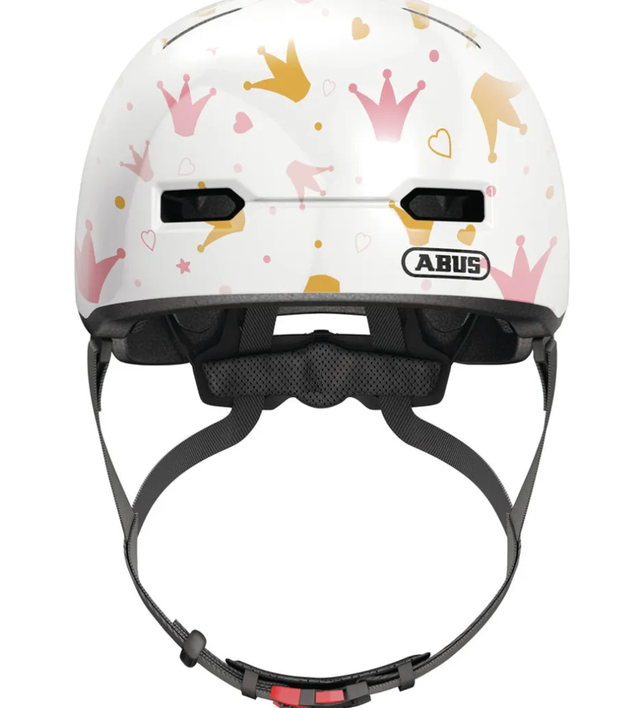 Børn Abus Cykelhjelm - Skurb Kid - White Crowns