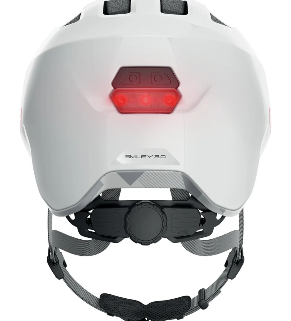 Børn Abus Cykelhjelm - Smiley 3.0 Ace Led - Shiny White