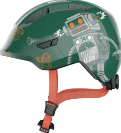 Børnesikkerhed|Cykelhjelme*Abus Cykelhjelm - Smiley 3.0 - Green Robo