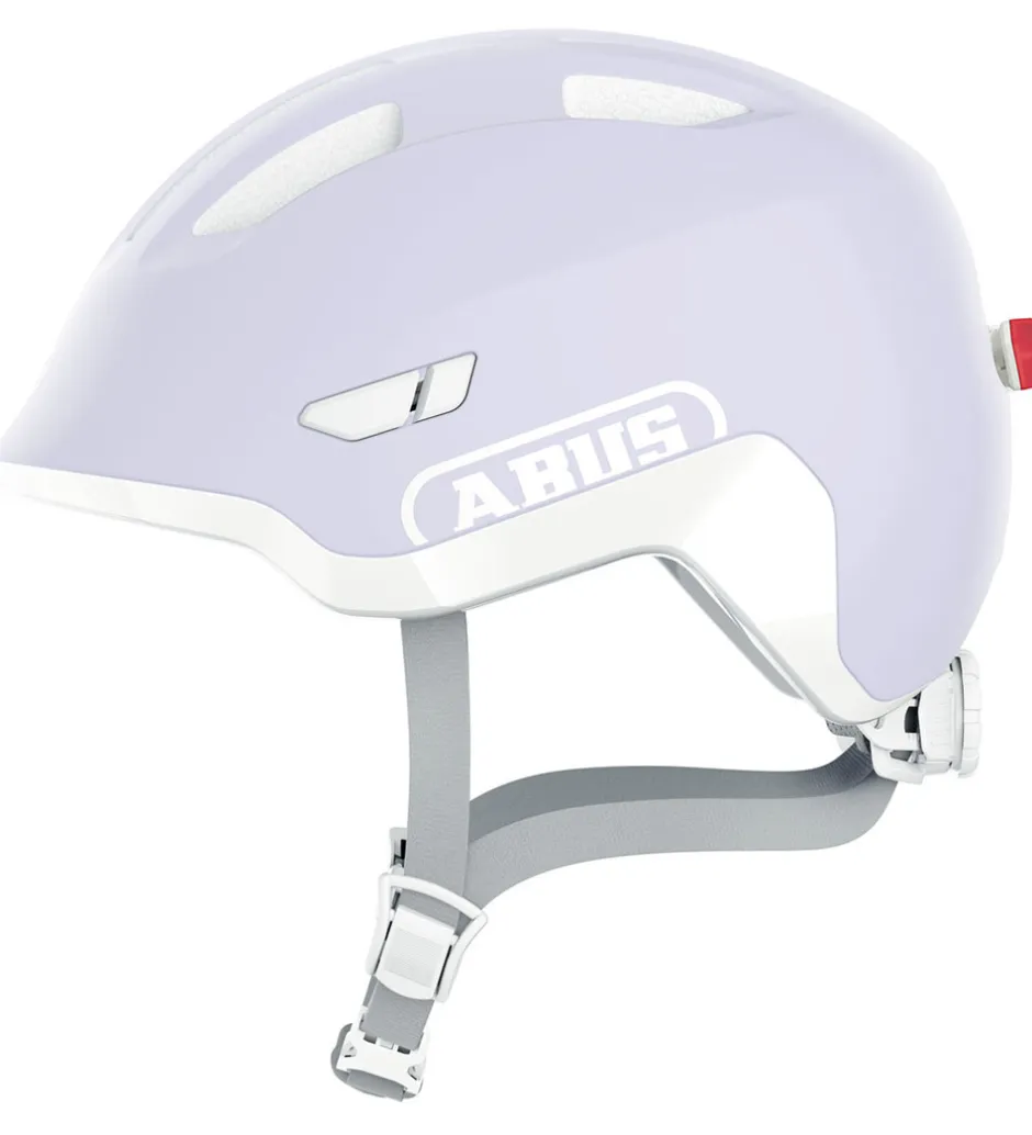 Børnesikkerhed|Cykelhjelme*Abus Cykelhjelm - Smiley 3.0 Ace Led - Pure Lavender