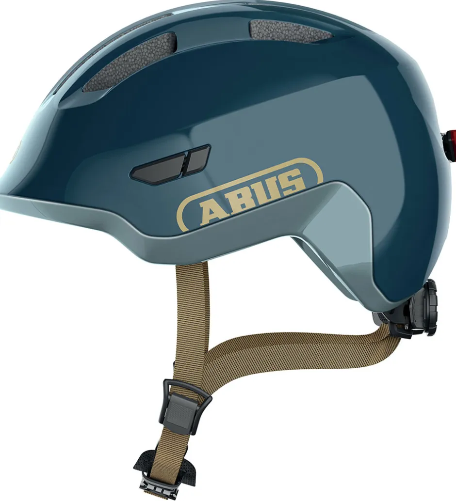 Børnesikkerhed|Cykelhjelme*Abus Cykelhjelm - Smiley 3.0 Ace Led - Royal Blue