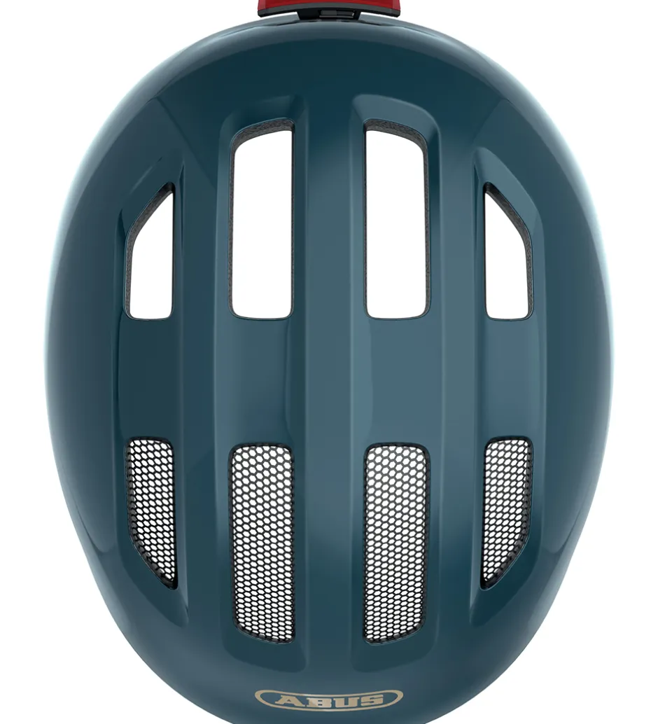 Børnesikkerhed|Cykelhjelme*Abus Cykelhjelm - Smiley 3.0 Ace Led - Royal Blue