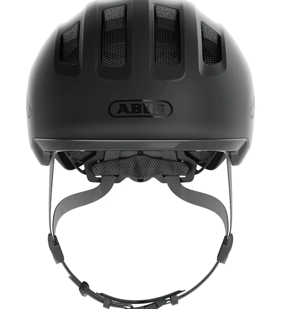 Børnesikkerhed|Cykelhjelme*Abus Cykelhjelm - Smiley 3.0 Ace Led - Velvet Black