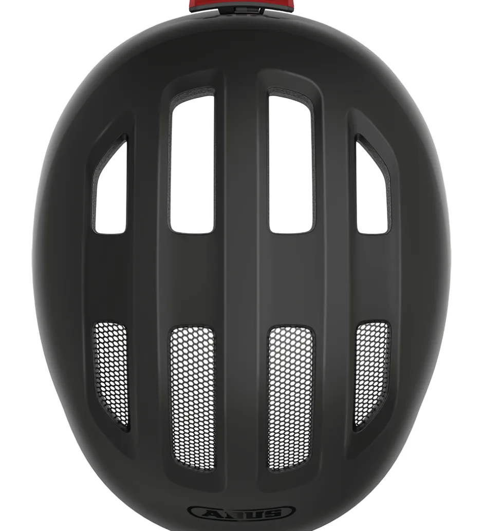 Børnesikkerhed|Cykelhjelme*Abus Cykelhjelm - Smiley 3.0 Ace Led - Velvet Black