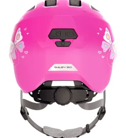 Børn Abus Cykelhjelm - Smiley 3.0 - Pink Butterfly
