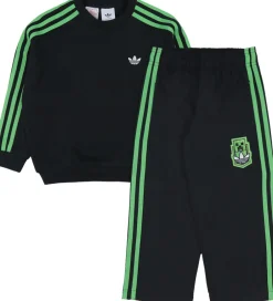 Træningssæt*adidas Originals Sweatsæt - Crew - Minecraft - Sort m. Logo