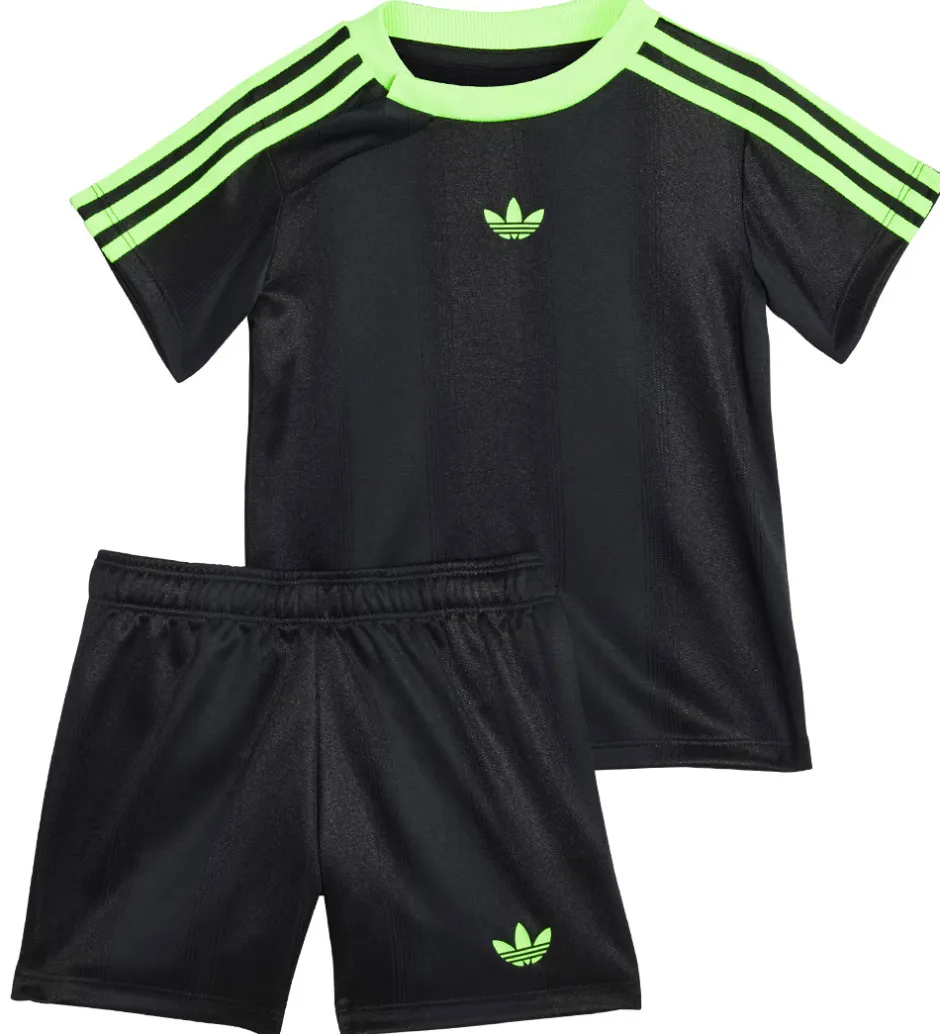 T-Shirts Og Toppe|Træning Og Gymnastik*adidas Originals T-shirt/Short - Sort/Signal Green