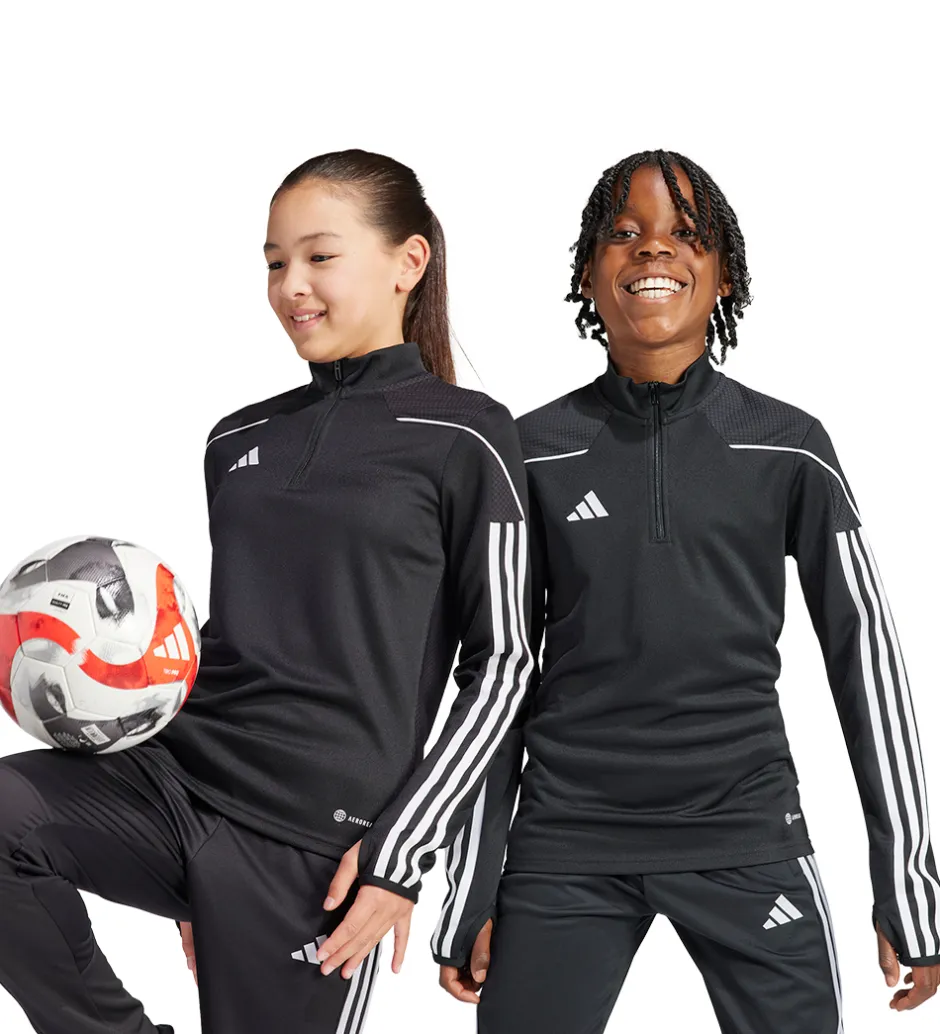 adidas Performance Bluse - Tiro 23 Leauge - Sort/Hvid m. Lynlås