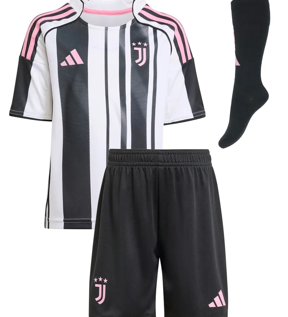 Fodboldtrøjer|Fodboldshorts*adidas Performance Fodboldsæt - Juventus - Hvid/Sort m. Logo
