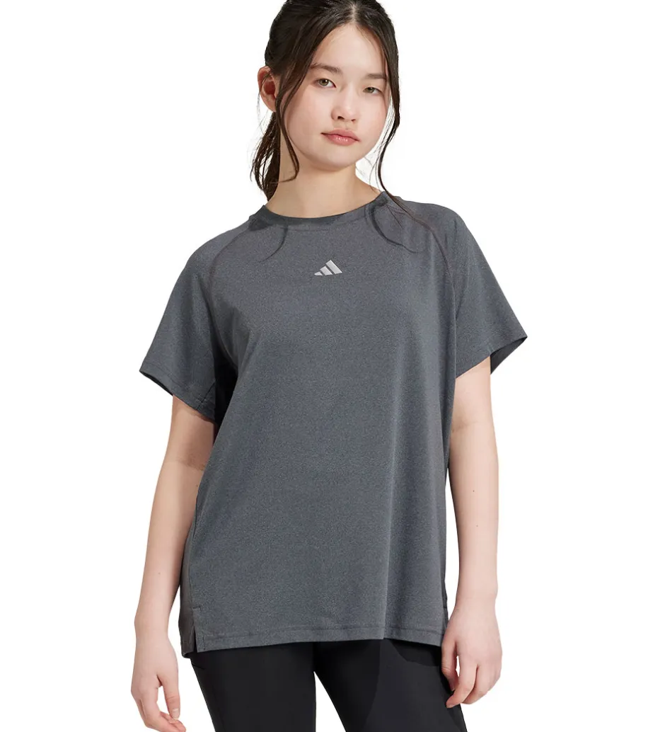 T-Shirts Og Toppe*adidas Performance T- shirt - JG Tee Lux - Grå Meleret