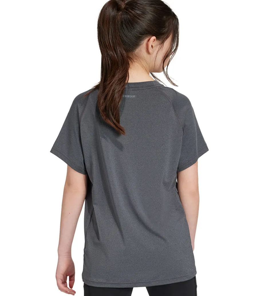 T-Shirts Og Toppe*adidas Performance T- shirt - JG Tee Lux - Grå Meleret