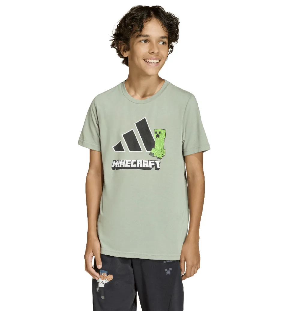 Børn adidas Performance T-shirt - J Minecraft TR - SILGRN