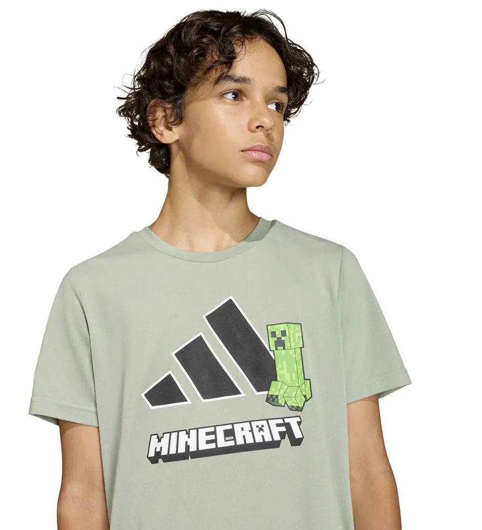 Børn adidas Performance T-shirt - J Minecraft TR - SILGRN