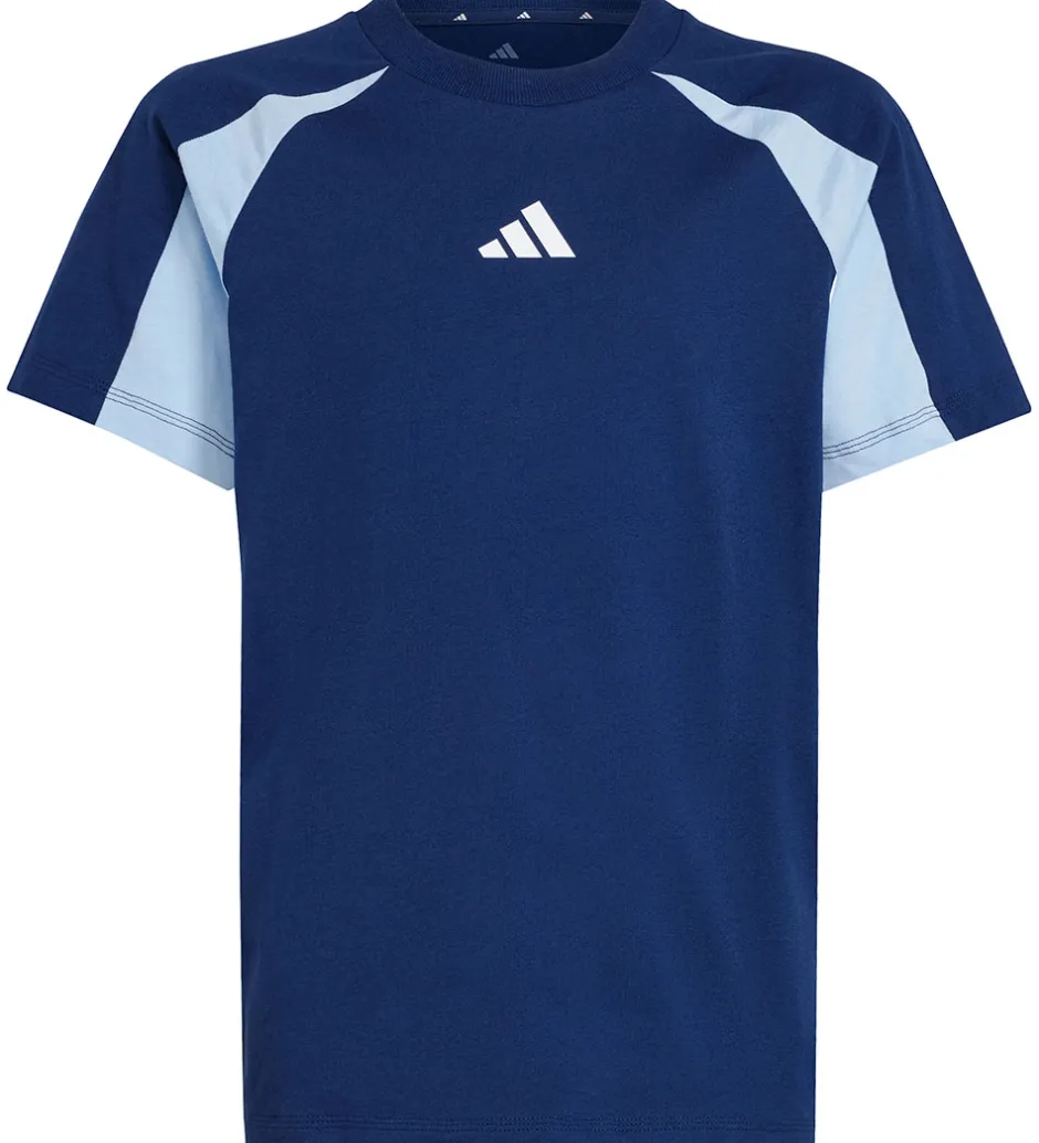 adidas Performance T-shirt - J CB T - Blå m. Logo