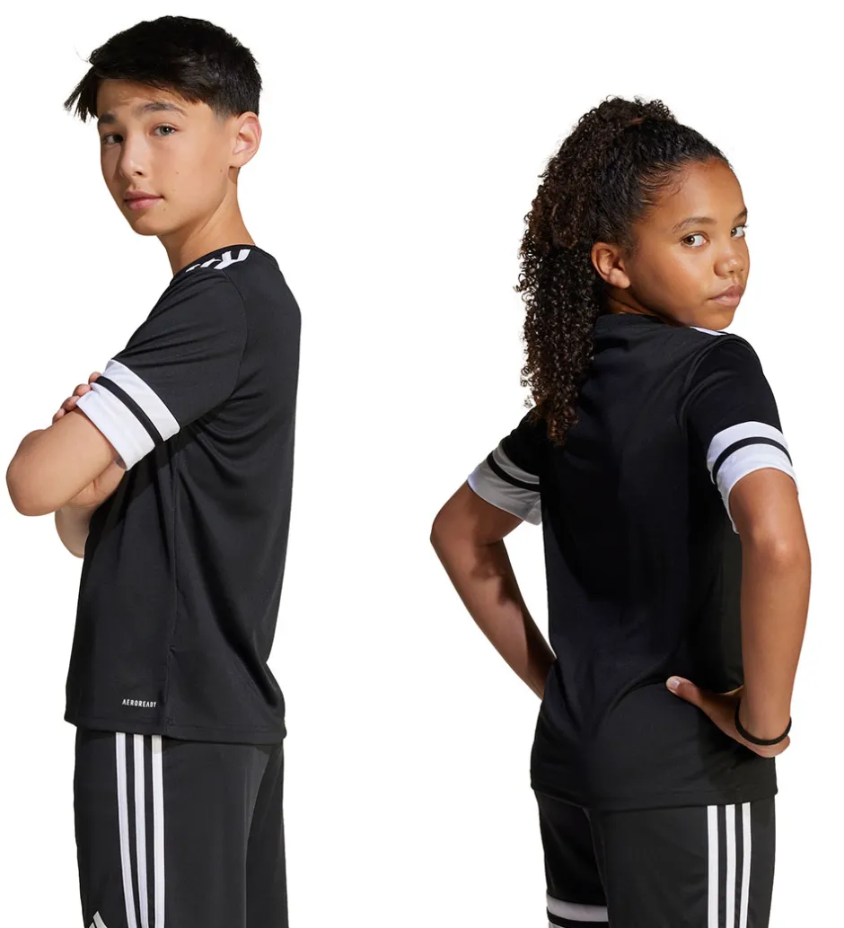 T-Shirts Og Toppe*adidas Performance T-shirt - SQUA25 JSY Y - Sort/Hvid