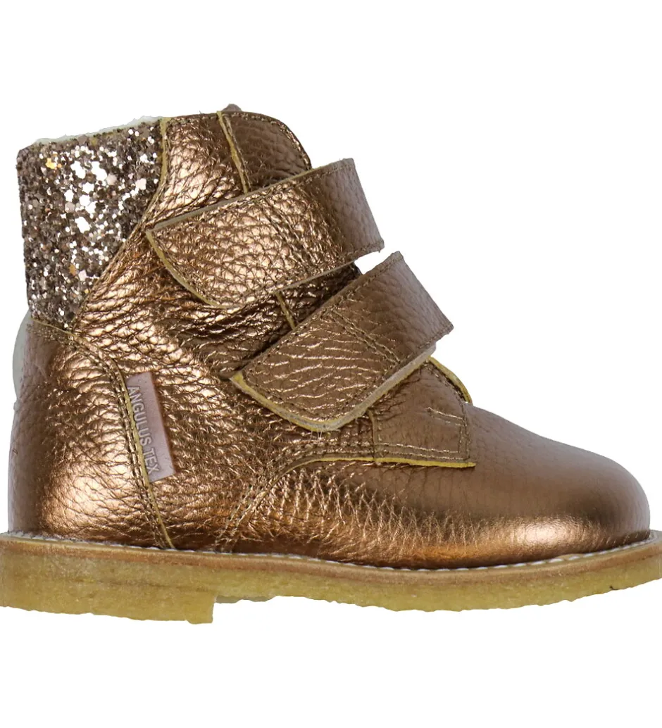 Begyndersko*Angulus Begynderstøvler m. For - Tex - Bronze Shine/Clay Glitter
