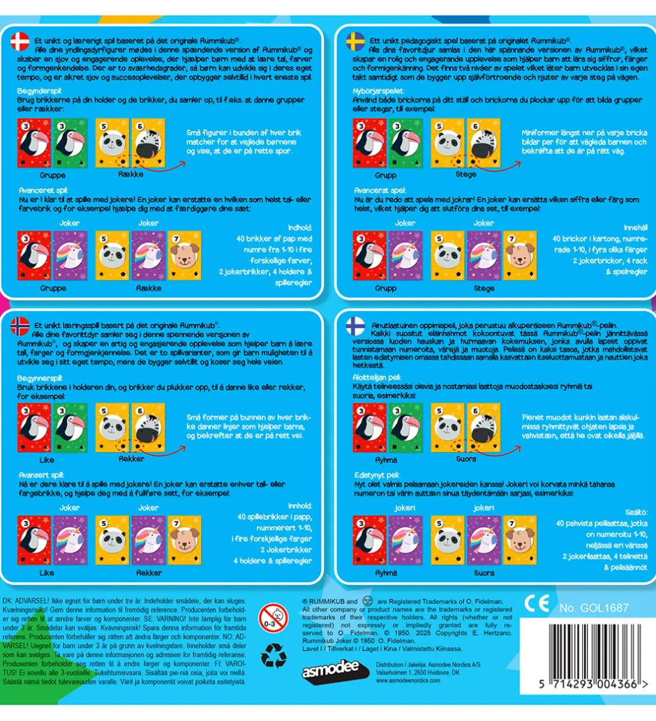Spil*Asmodee Spil - Rummikub For Kids Nordic