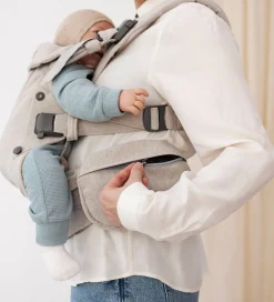 Opbevaring|Bæreseler &Amp; Vikler*BabyBjörn Lommer til Bæresele - Vævet Melange - Lys Beige