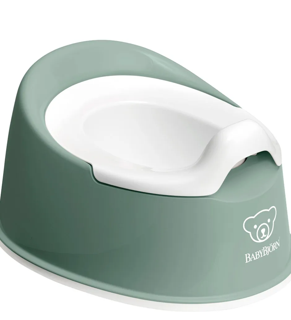 Potter Og Toilethjælp*BabyBjörn Potte - Grågrøn/Hvid