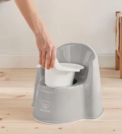 Potter Og Toilethjælp*BabyBjörn Pottestol - Grå/Hvid