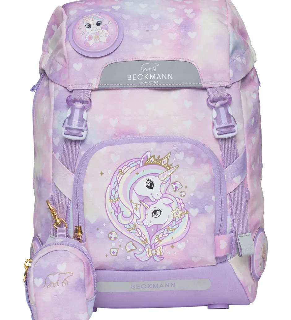 Beckmann Skoletaske - Classic - Unicorn Princess - Lilla