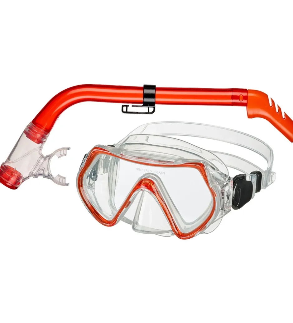 Svømmebriller|Dykkermasker*BECO Snorkelsæt - Ancona 4+ - Rød