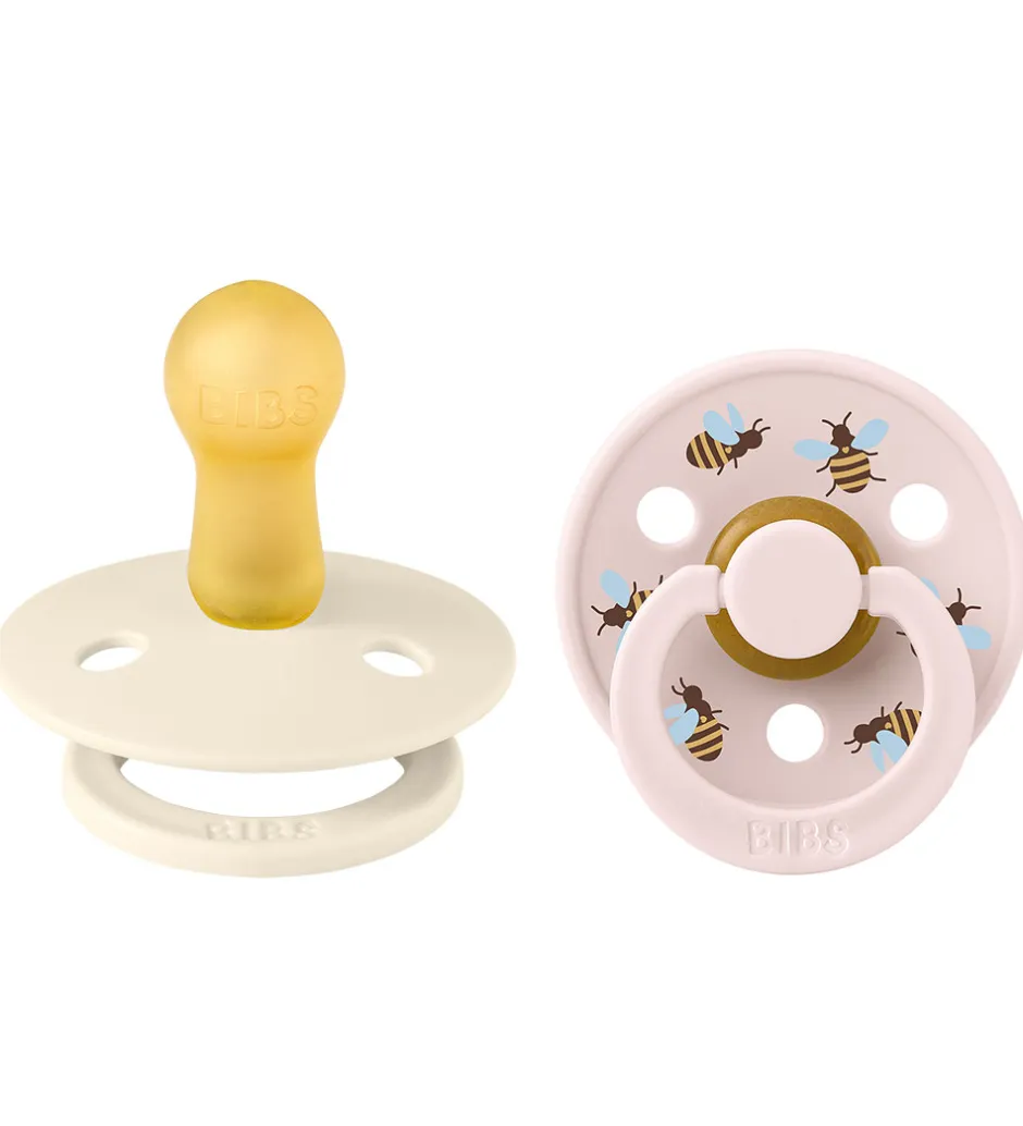 Sutter*BIBS Colour Sutter - Str. 2 - 2-pak - Rund - Ivory Mix