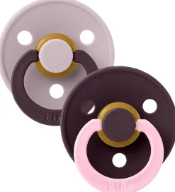 BIBS Colour Sutter - Str. 2 - 2-pak - Rund - Dusky Lilac Plum