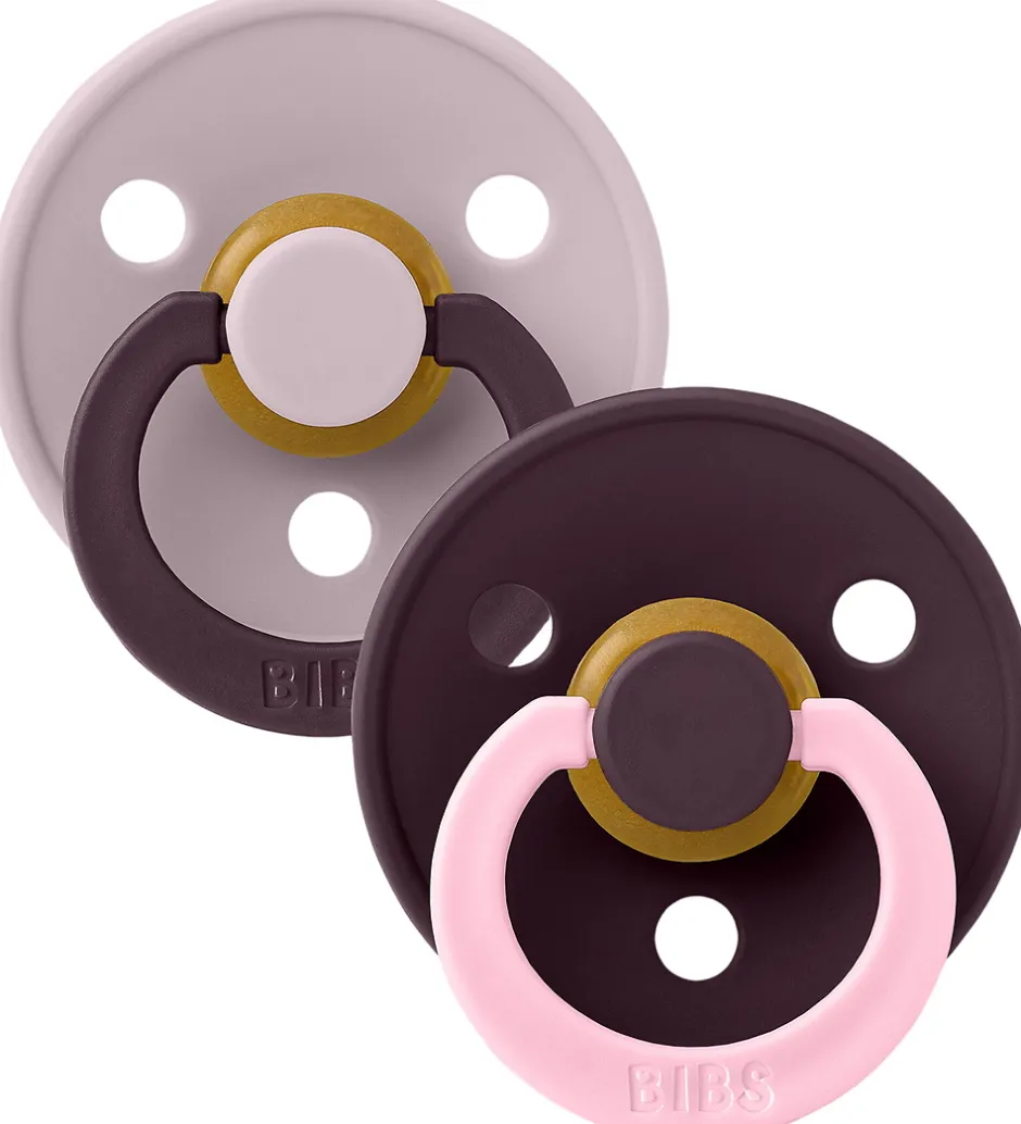 BIBS Colour Sutter - Str. 2 - 2-pak - Rund - Dusky Lilac Plum