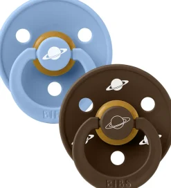 BIBS Colour sutter - Str. 2 - 2-pak - Rund - Planet Nusa - Sky B