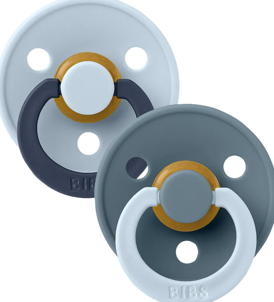Sutter*BIBS Colour Sutter - Str. 2 - 2-pak - Rund - Baby Blue Petrol