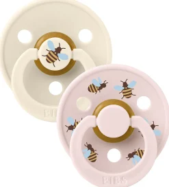 BIBS Colour Sutter - Str. 1 - 2-pak - Rund - Ivory Mix