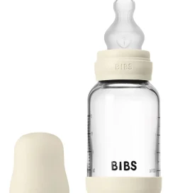 Sutteflasker|Amning*BIBS Sutteflaske - 120 ml - Glas/Silikone - Ivory