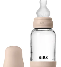 Sutteflasker|Amning*BIBS Sutteflaske - 120 ml - Glas/Silikone - Blush