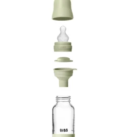 Sutteflasker|Amning*BIBS Sutteflaske - 120 ml - Glas/Silikone - Sage