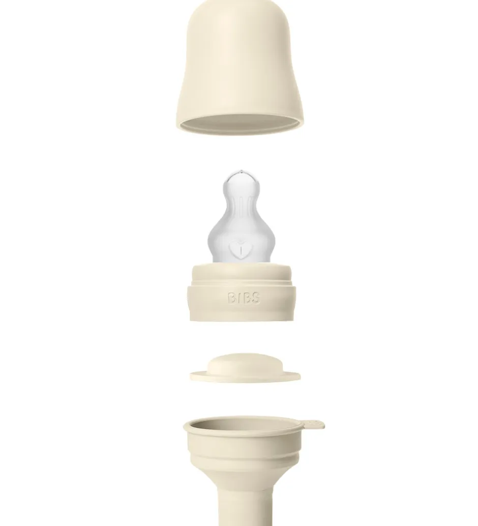 BIBS Sutteflaske - 150 ml - PP/Silikone - Ivory