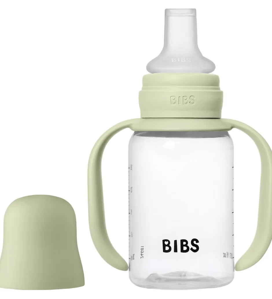 BIBS Sutteflaske m. Håndtag - 150 ml - Sage