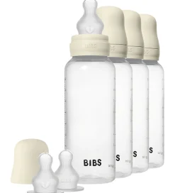 Sutter|Sutteflasker*BIBS Sutteflasker - 4-pak - 270 ml - Silikone - Ivory
