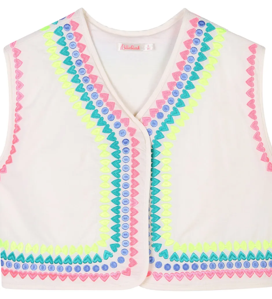 Børn Billieblush Vest - Ivory m. Neon