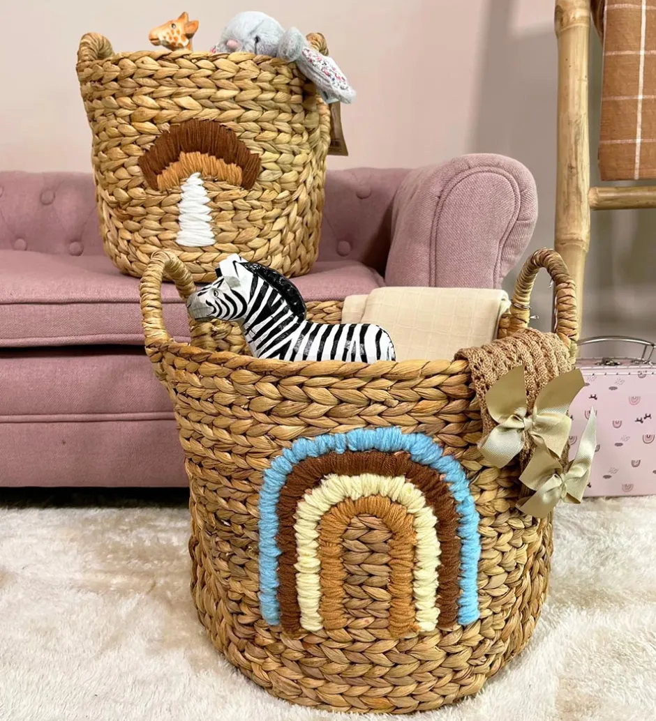 Kurve*Bloomingville Mini Kurve - 2 stk. - Agnes - 32x32/26x26 cm - Nat