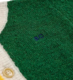 Striktrøjer*Bobo Choses Cardigan - Strik - Kaleidoscope Jacquard - Grøn