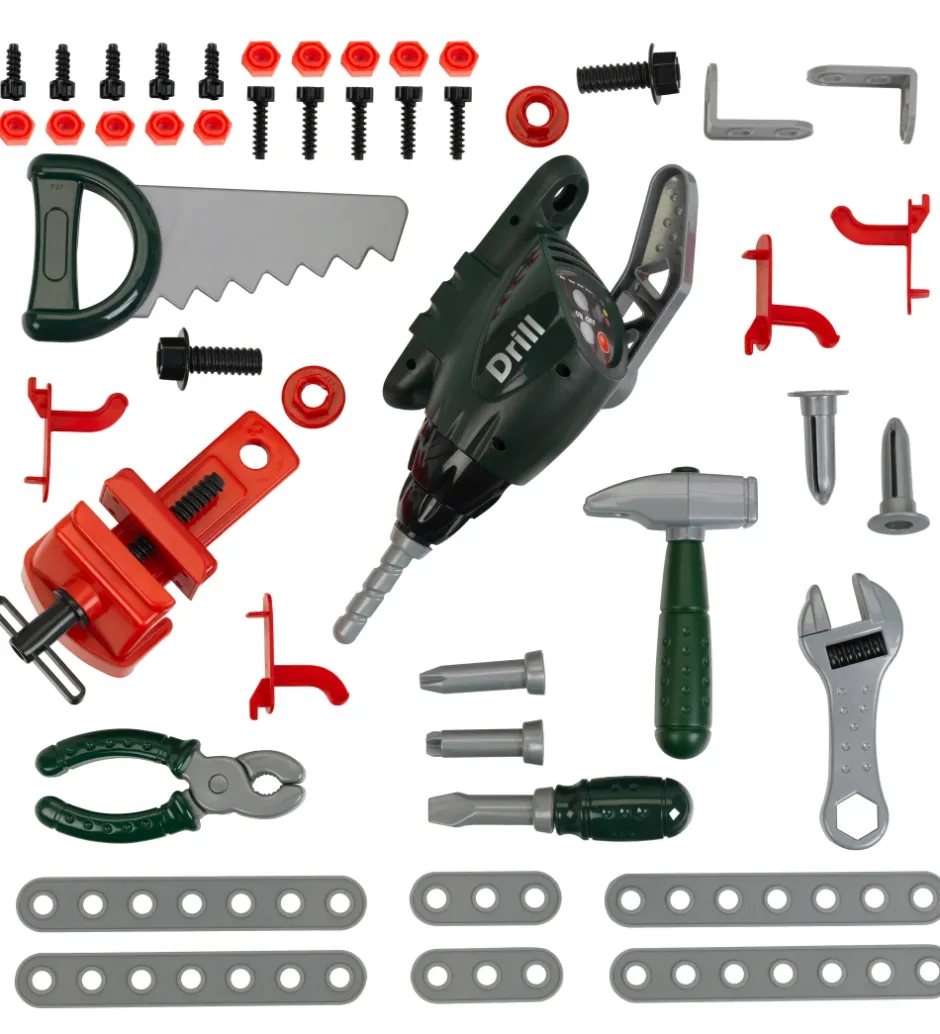 Legeværktøj*Bosch Mini Arbejdsbænk - Legetøj - 76 cm - Mørkegrøn/Sølv