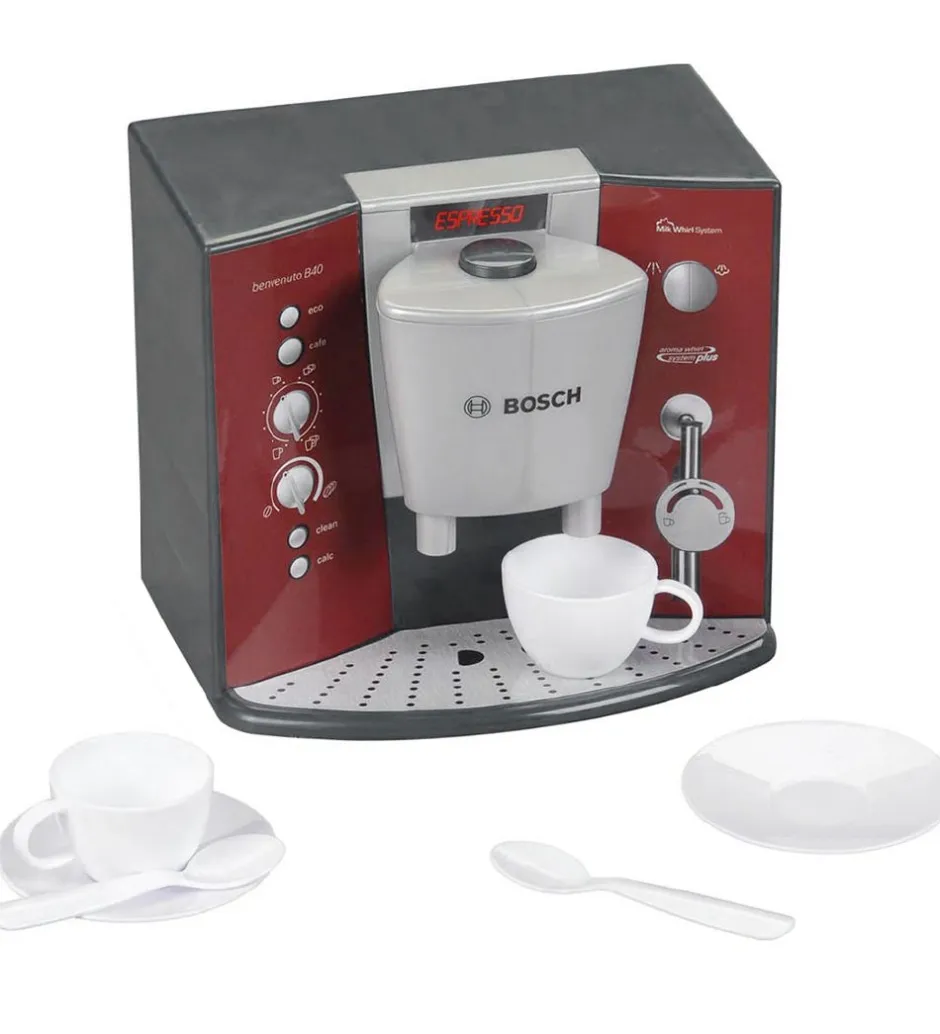Legekøkken Og Legemøbel*Bosch Mini Espresso Kaffemaskine - Legetøj - Rød/Grå